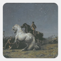 The Horse Thieves, 19th century Square Sticker