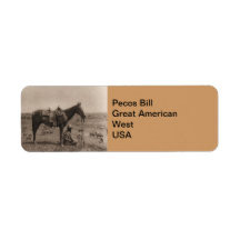 The Horse Wrangler 1910 Custom Return Address Label