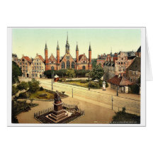 The hospital, Lubeck, Germany classic Photochrom Card