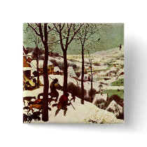 The Hunters in the Snow - 1565 Button