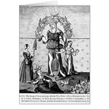 The Image of Dame Astrology with the Three Card