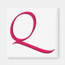 The Initial Q Fridge Magnets