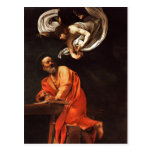 The Inspiration of Saint Matthew, Caravaggio Postcard