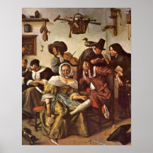 The inverted world by Jan Havickszoon Steen Print