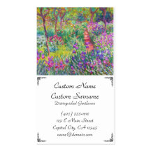 The Iris Garden at Giverny Claude Monet cool, old, Business Cards