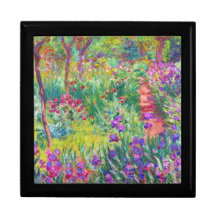 The Iris Garden at Giverny Claude Monet cool, old, Keepsake Box