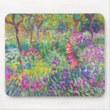 The Iris Garden at Giverny Claude Monet cool, old, Mouse Pad