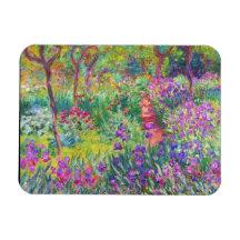 The Iris Garden at Giverny Claude Monet cool, old, Vinyl Magnet