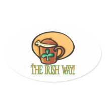The Irish Way Oval Stickers