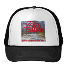 the jam shed logo hats