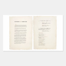 The Japanese Instrument of Surrender (1945) Rectangular Stickers