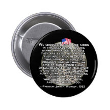 The JFK Quote That Sent Humans to the Moon Pinback Buttons