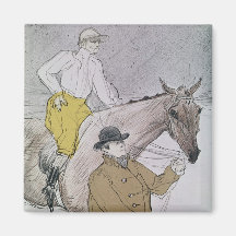 The jockey led to the start fridge magnets