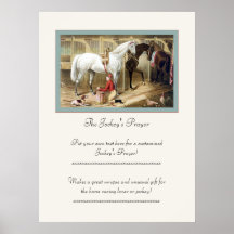 The Jockey's Prayer ~ Put Your Prayer Here! Posters