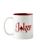 The Joker Playing Card Logo mugs