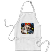 The jolly joker playing card graphic apron
