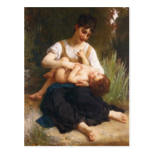 The Joys Of Motherhood by William Bougereau Postcard