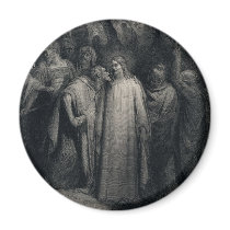 The Judas Kiss by Gustave Dore Fridge Magnets