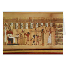 The Judgement of Osiris, detail Greeting Cards