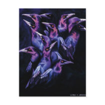 "The Jury" Crow Watercolor Art Post Card