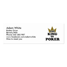 The king of poker business card