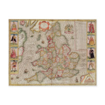 The Kingdome of England, engraved by Jodocus Postcard
