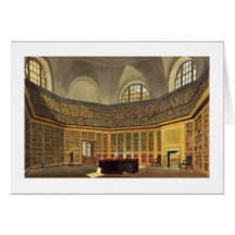 The King's Library, Buckingham House, from 'The Hi Card