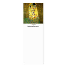 The Kiss by Gustav Klimt Bookmark Business Card Template