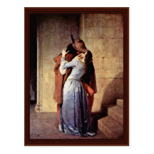 The Kiss By Hayez Francesco Post Cards