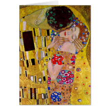 The Kiss (detail) by Gustav Klimt Greeting Cards
