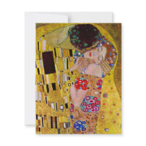 The Kiss (detail) by Gustav Klimt Custom Invitations