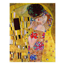 The Kiss (detail) by Gustav Klimt Custom Invitations