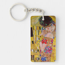 The Kiss (detail) by Gustav Klimt Acrylic Keychains