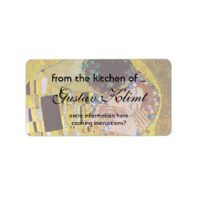 The Kiss (detail) by Gustav Klimt Custom Address Label