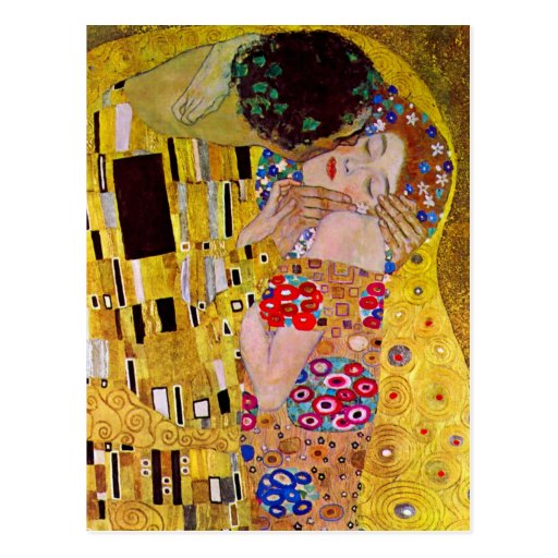 The Kiss (detail) by Gustav Klimt Post Cards