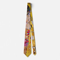 The Kiss (detail) by Gustav Klimt Neck Tie