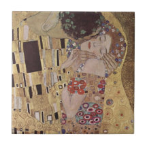 The Kiss Detail - Gustav Klimt Ceramic Tile