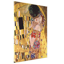The Kiss, Gustav Klimt Stretched Canvas Print