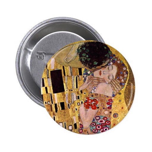 The Kiss, Gustav Klimt Pinback Buttons