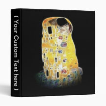 The Kiss Gustav Klimt Yellow Digital Painting Binder