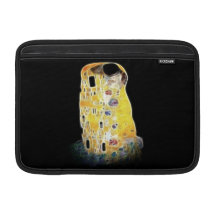 The Kiss Gustav Klimt Yellow Digital Painting Sleeves For MacBook Air