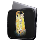 The Kiss Gustav Klimt Yellow Digital Painting Laptop Sleeve