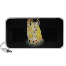The Kiss Gustav Klimt Yellow Digital Painting Travel Speakers
