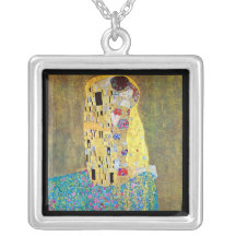 The Kiss (original Der Kuss) by Gustav Klimt Pendant