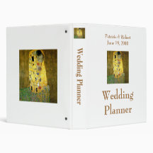 The Kiss Wedding Theme Planner Vinyl Binder