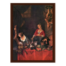 The Kitchen By Lancret Nicolas (Best Quality) Postcard