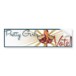 The Kitsch Bitsch : 1940's Pretty Girls Vote! bumper stickers