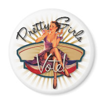 The Kitsch Bitsch : 1940's Pretty Girls Vote! Magnets