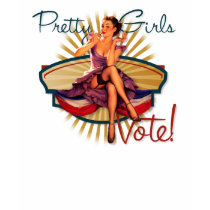 The Kitsch Bitsch: 1940's Pretty Girls Vote Pin-Up T Shirts