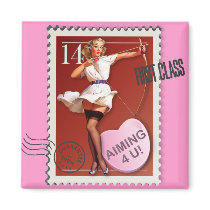 The Kitsch Bitsch :"Aiming 4 U" Candy Heart Pin Up Fridge Magnets